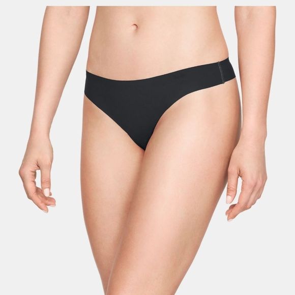 Under Armour Women's Large Pure Stretch Thong, Navy - Picture 1 of 5